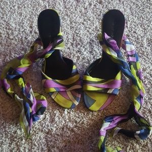 Nine west scarf ankle sandals
